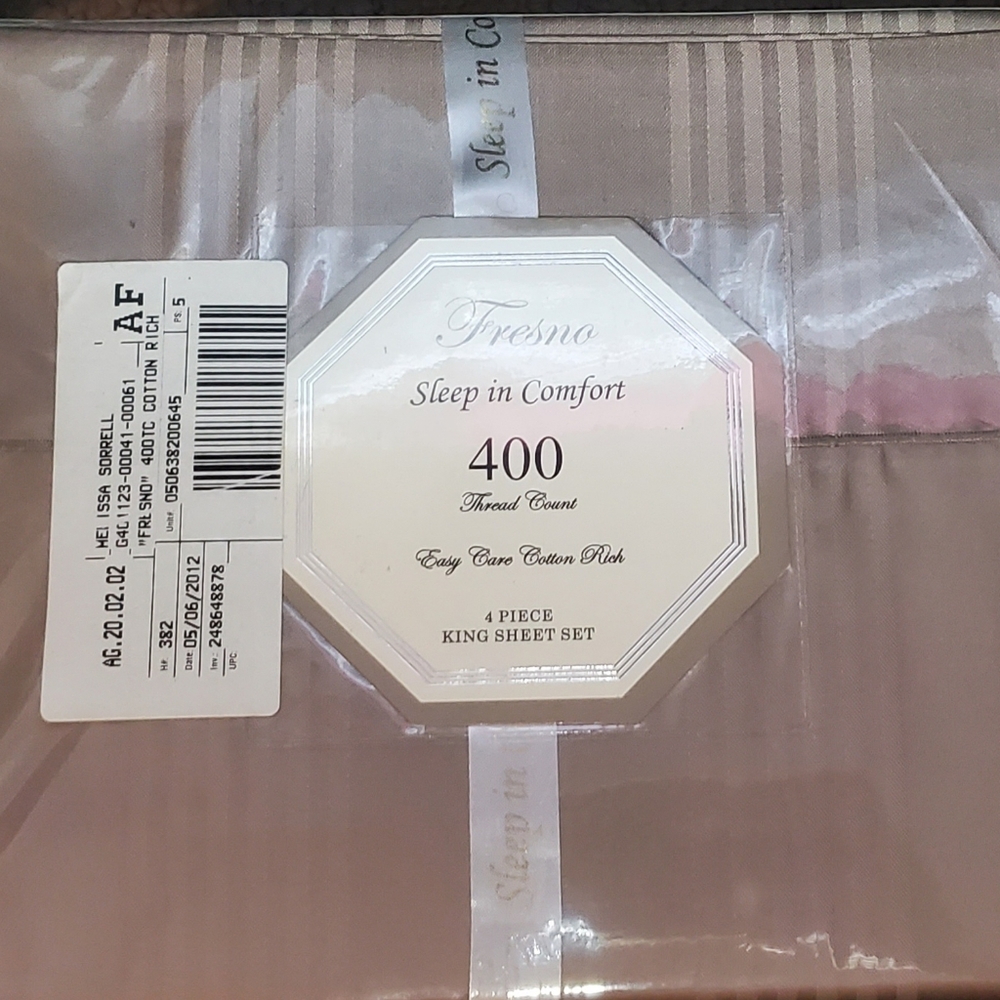 Fresno 400tc sheet set - King size